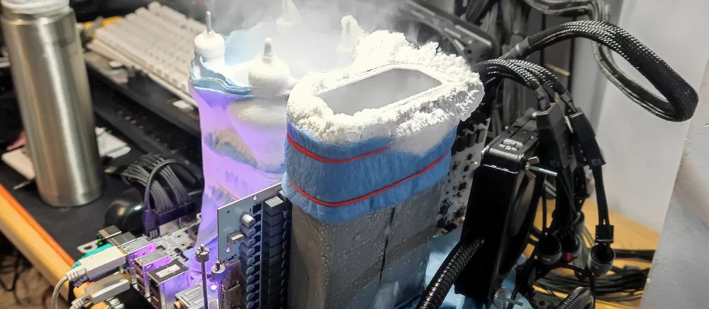 Энтузиасты разогнали видеокарту GeForce RTX 4090 до невероятной частоты. Охлаждать её пришлось жидким азотом