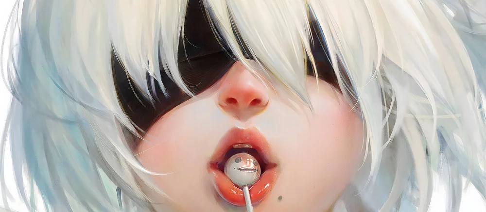 Красотке 2B из NieR: Automata оголили живот и перенесли в мир Cyberpunk 2077. Работу можно спутать с косплеем