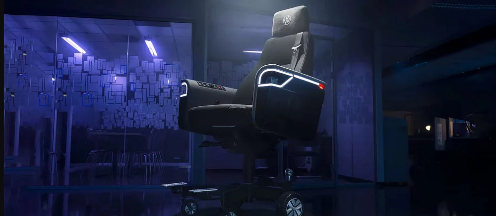 Volkswagen представила самодвижущееся кресло с подогревом сидения, звуковым сигналом и фарами