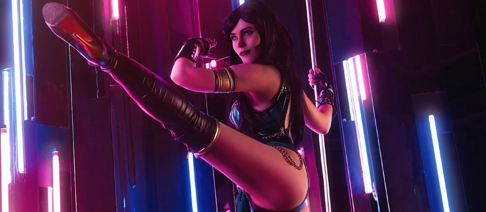 Девушки-косплееры с самыми стройными ножками. Трисс, Ада Вонг и Джейд из Mortal Kombat в исполнении красоток из России