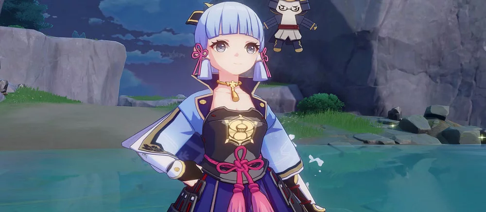 Утёк скин школьницы для Аяки из Genshin Impact