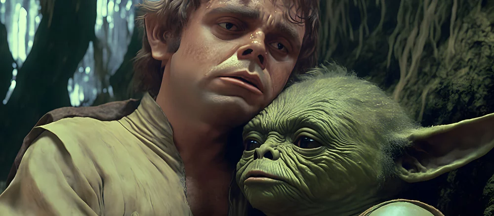 Нейросеть поиздевалась над «Звездными войнами», показав смешной фанфик о Люке и Йоде. У фанатов может случиться истерика