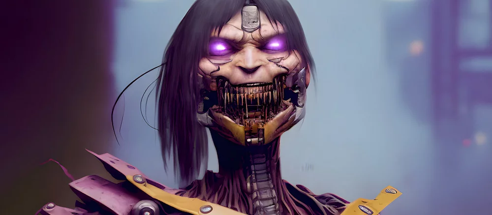 Показаны киберпанк-версии бойцов Mortal Kombat. Саб-Зиро, Лю Кан, Рейден, Соня и другие персонажи стали киборгами