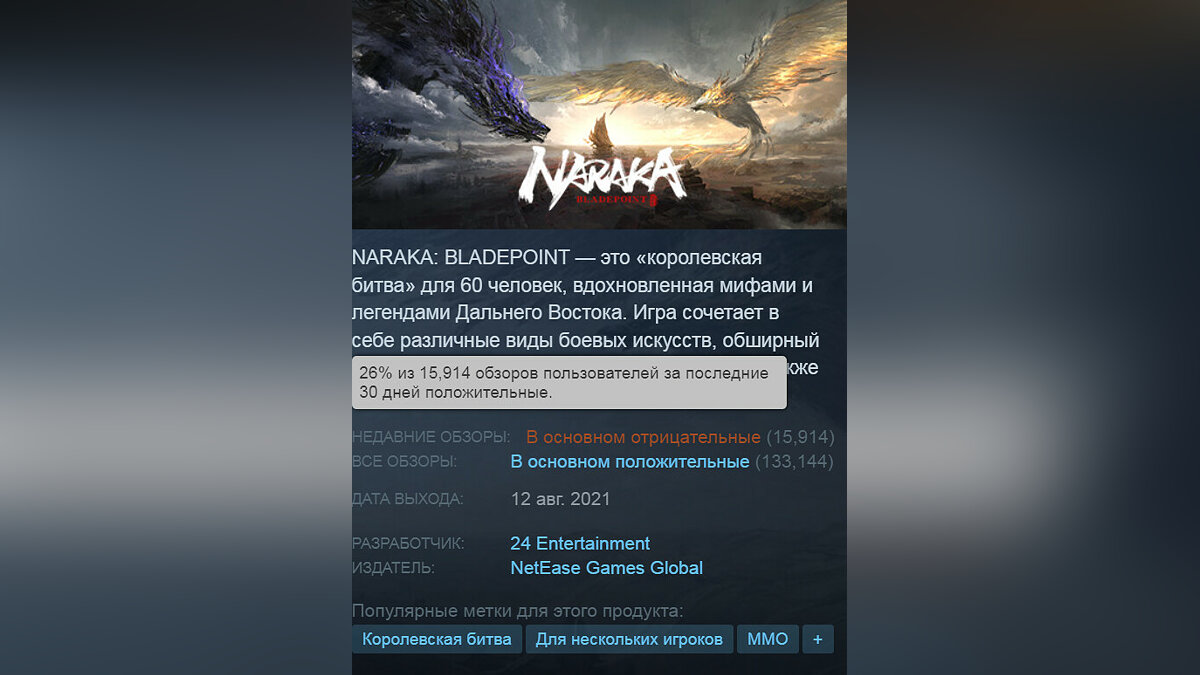 Геймеры громят рейтинг Naraka: Bladepoint в Steam. В игре внезапно  зацензурили женскую грудь