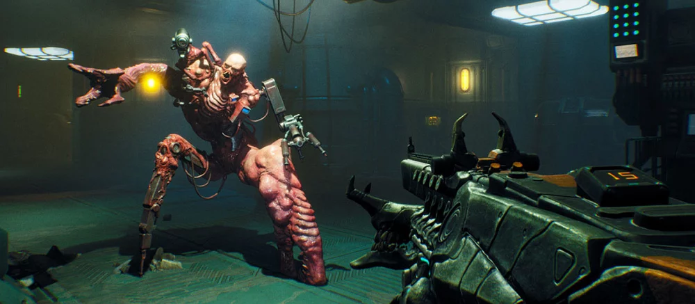 Вышел новый геймплей кровавого шутера в духе Doom. В нем показали живую винтовку, похожую на Чужого