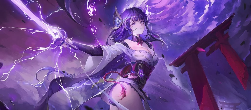 Представлена раздеваемая фигурка Сегун Рейдэн из Genshin Impact с большой грудью. Есть фото для взрослых