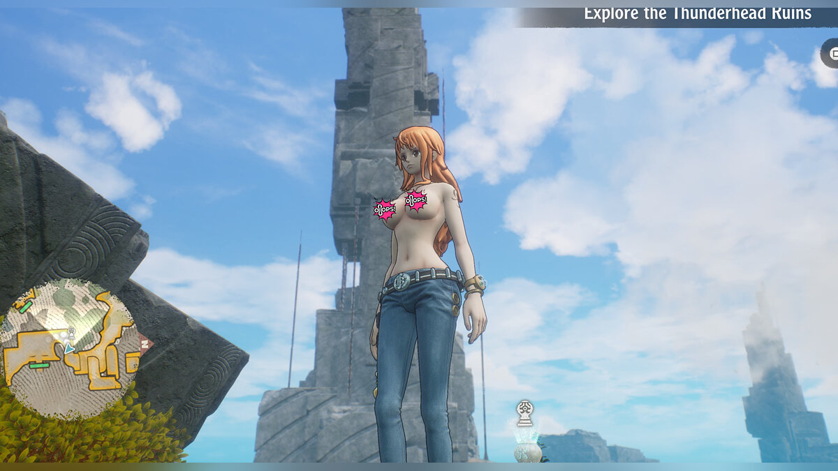 Моддер раздел Нами из RPG по «Ван-Пис» One Piece Odyssey и показал её голую  грудь (18+)