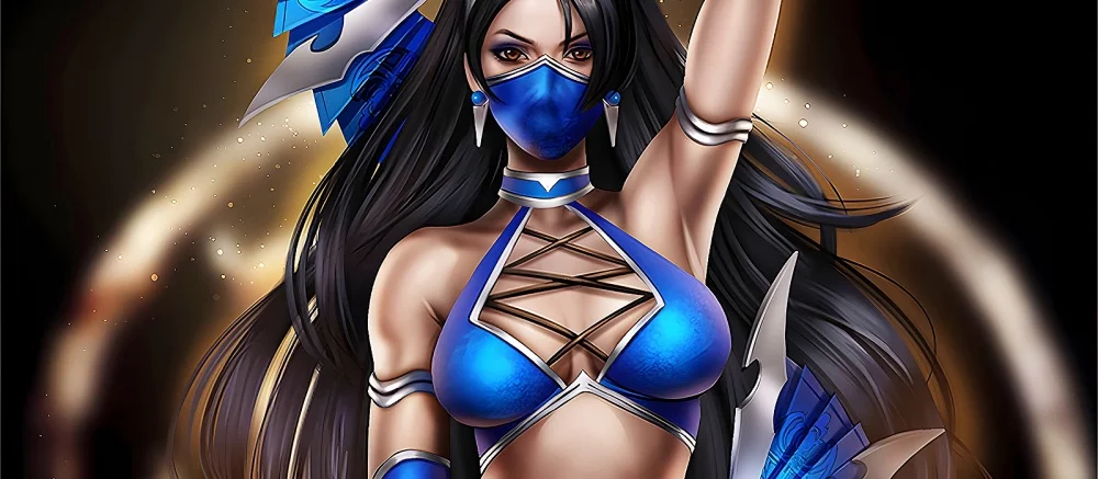 Девушка сделала годный косплей Китаны в костюме из Mortal Kombat 9. Получилось эффектно