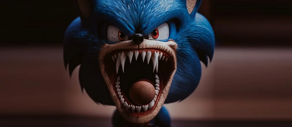 ИИ показал хоррор-версию Соника. Выглядит жутко