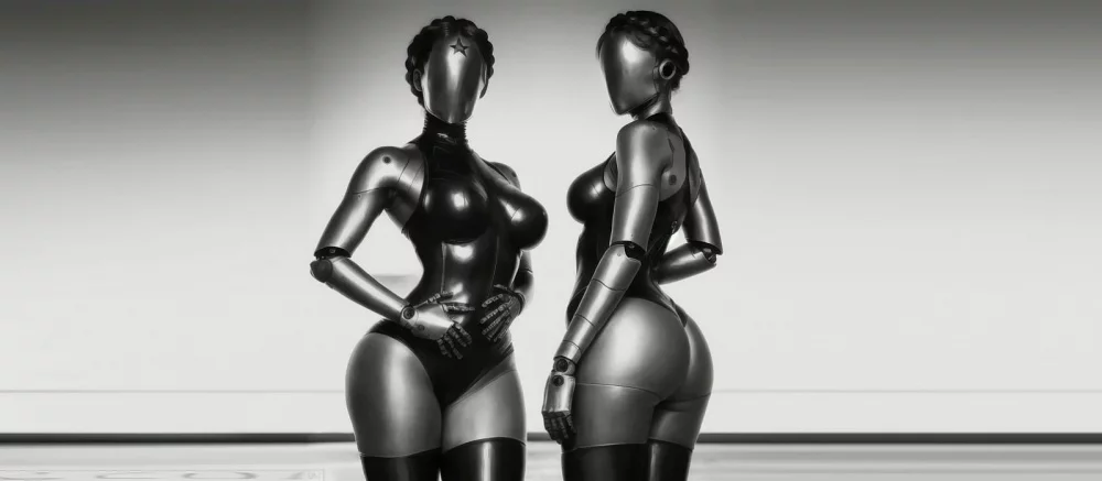 Разработчики Atomic Heart выложили в сеть много горячих артов с роботами-близняшками