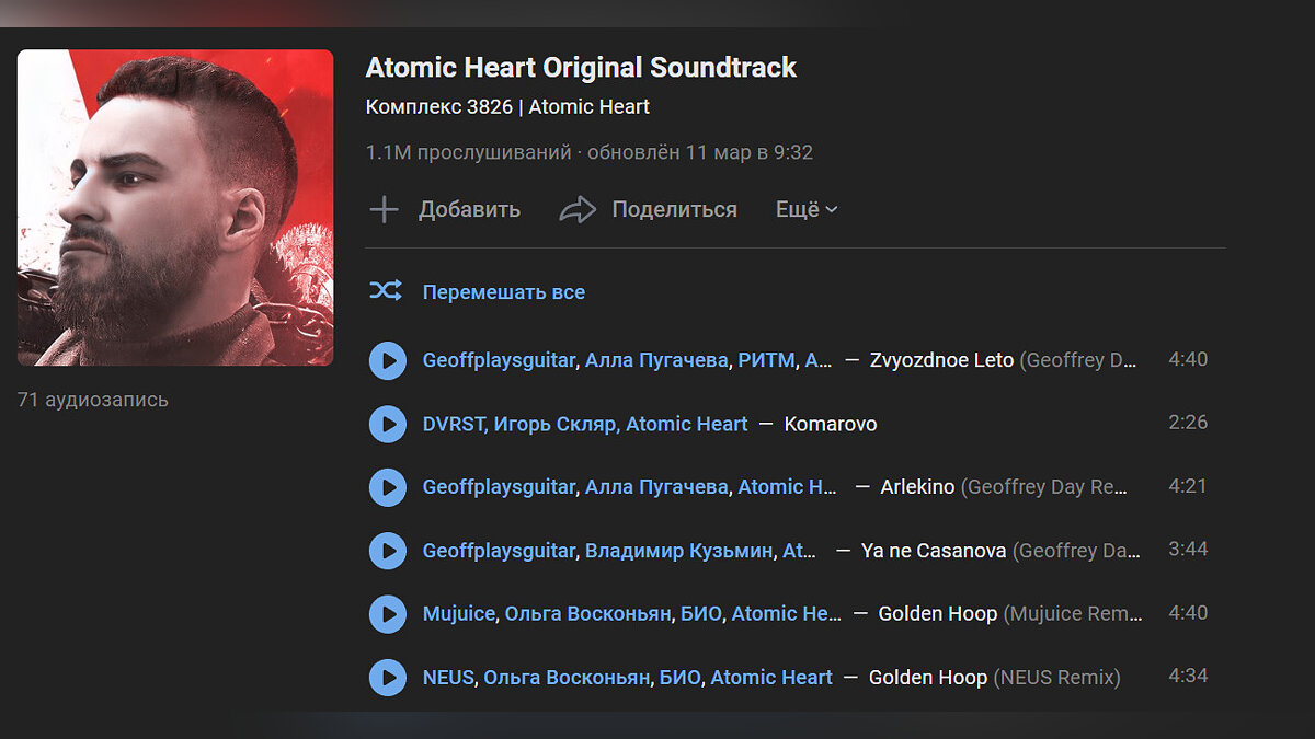 Вся музыка из Atomic Heart — кто написал и где послушать