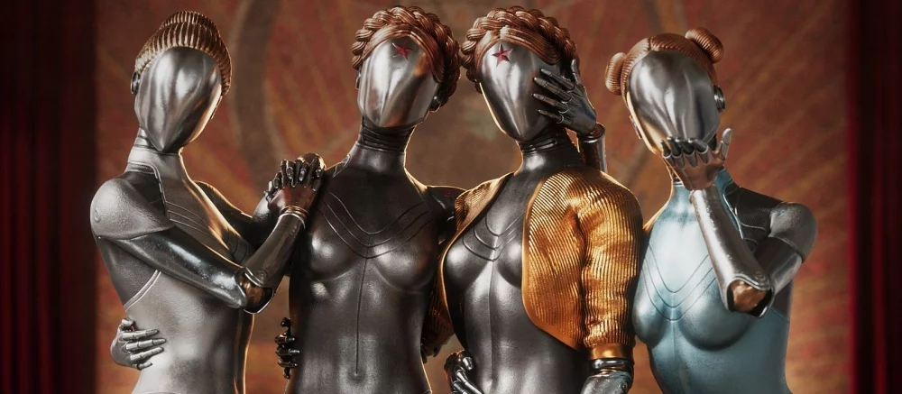 Близняшку из Atomic Heart добавили в мир Cyberpunk 2077 — она отлично вписалась в сеттинг киберпанка