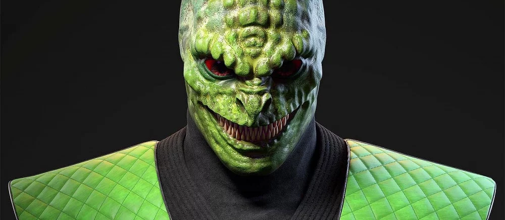 Художник «Шрека» представил свою версию Рептилии из Mortal Kombat без маски. Получилось круто