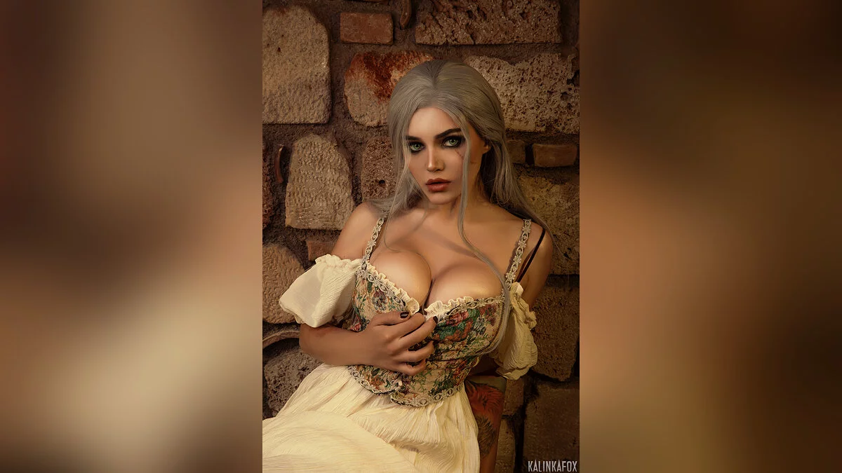 кристина финк Русская девушка обнажила тело в косплее Цири из The Witcher 3