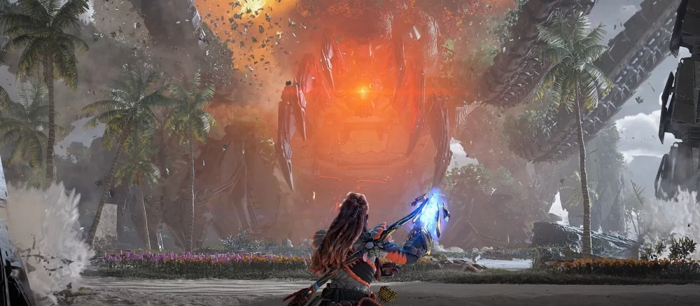 В релизном трейлере Horizon Forbidden West: Burning Shores показали гигантскую машину, с которой сразится Элой