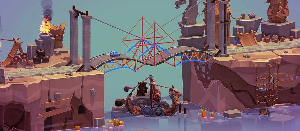 В Steam вышел веселый симулятор строителя мостов Poly Bridge 3. У него уже 95% положительных отзывов