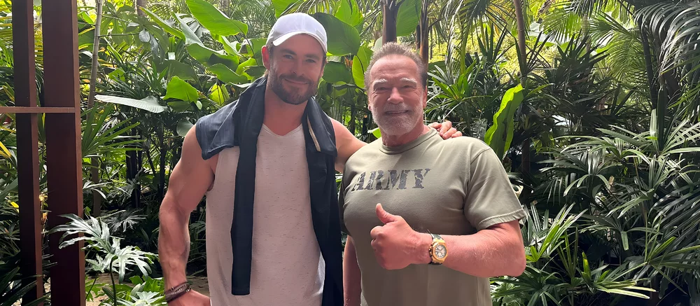 Крис Хемсворт собрал миллионы лайков, выложив фото с Арнольдом Шварценеггером. Терминатор уже оценил мускулы Тора