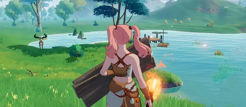 Вышло новое видео бесплатной выживалки с большим открытым миром, в которой смешали графику Genshin Impact и геймплей Valheim