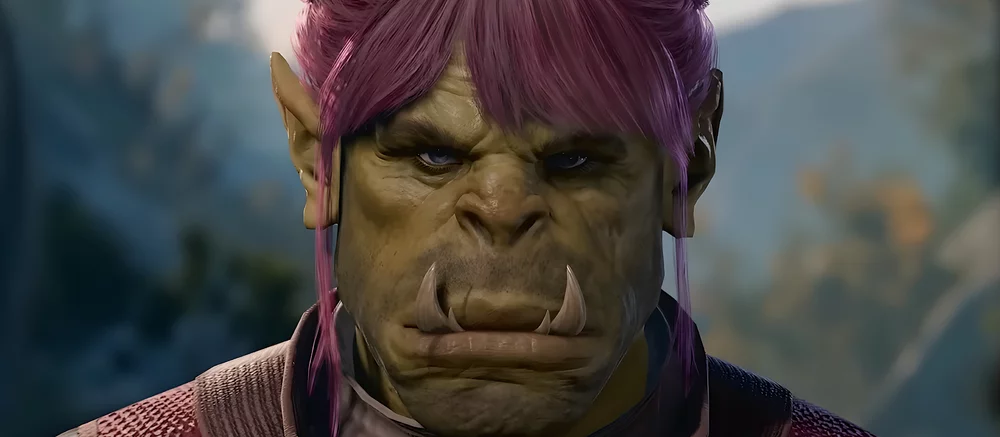 Розововолосый орк и витилиго: авторы Baldur's Gate 3 показали возможности редактора персонажа