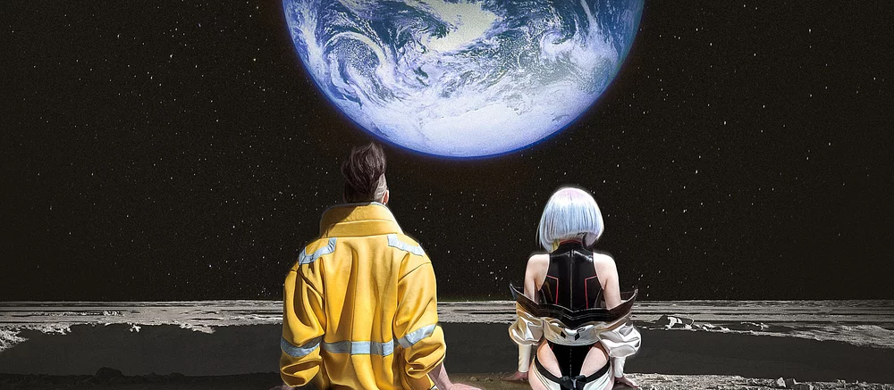 Парень и девушка показали романтичный косплей Дэвида и Люси из аниме «Киберпанк: Бегущие по краю»