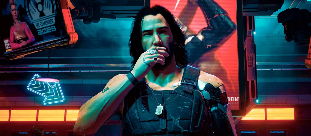 Патч 2.0 для Cyberpunk 2077 заметно улучшил внешность Джонни Сильверхенда — теперь он еще больше похож на Киану Ривза