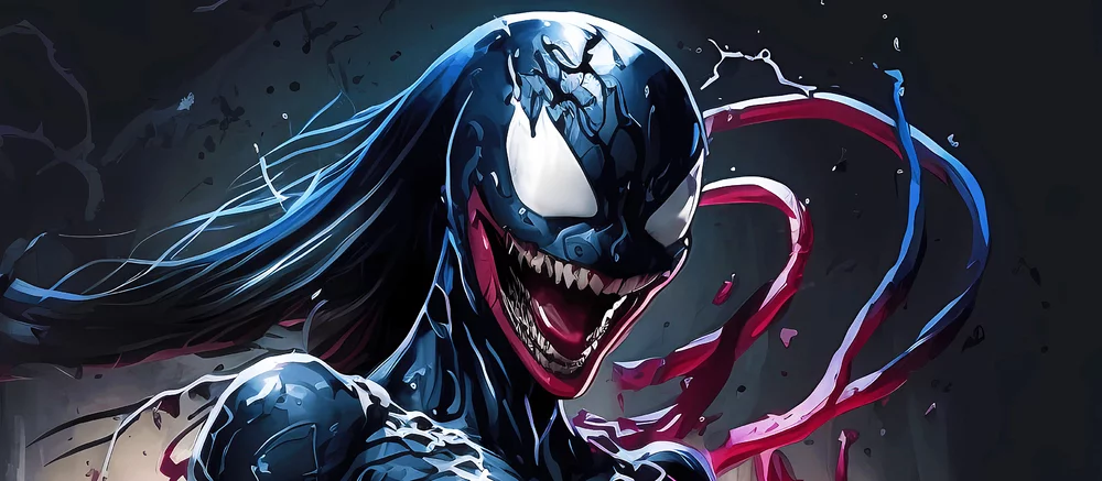 Девушка показала, как бы выглядела Мэри Джейн, если бы превратилась в Венома. Холстом стало ее собственное тело