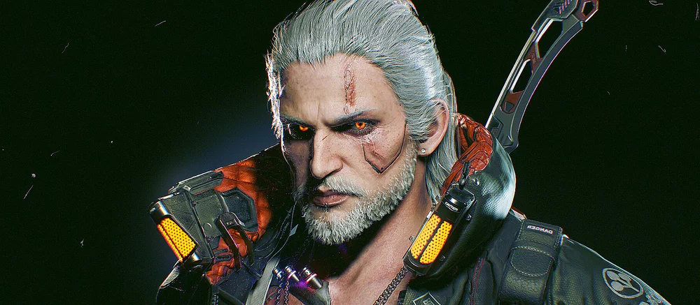Геральта из The Witcher 3 показали в мире Cyberpunk 2077. Персонаж получил крутую аугментацию и апгрейднутые мечи