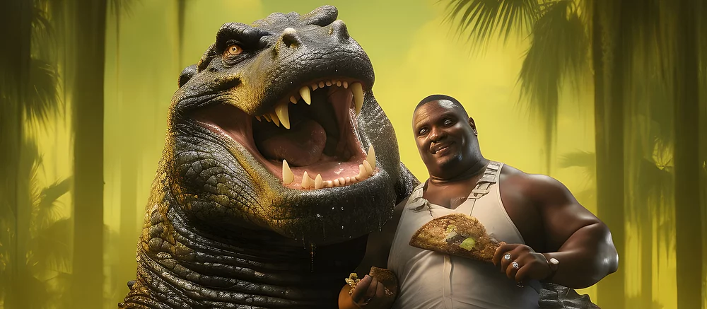 Интернет сходит с ума от мема с мужчиной и аллигатором. Появилось много альтернативных версий этой истории