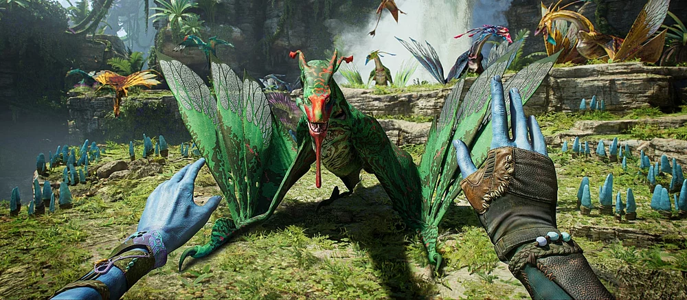 На новых скриншотах Avatar: Frontiers of Pandora показали красивые джунгли, роботов и летающих существ