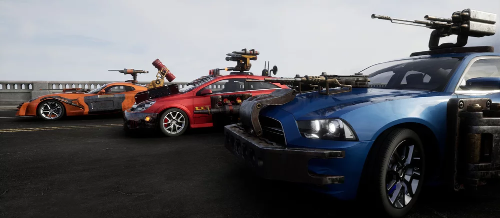 На ПК вышла новая гонка на выживание с полной разрушаемостью и кастомизацией, где можно устанавливать на машины оружие