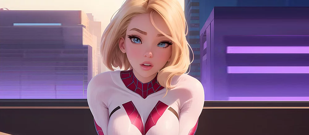 Косплеерша раздела Гвен Стейси из «Человека-паука»