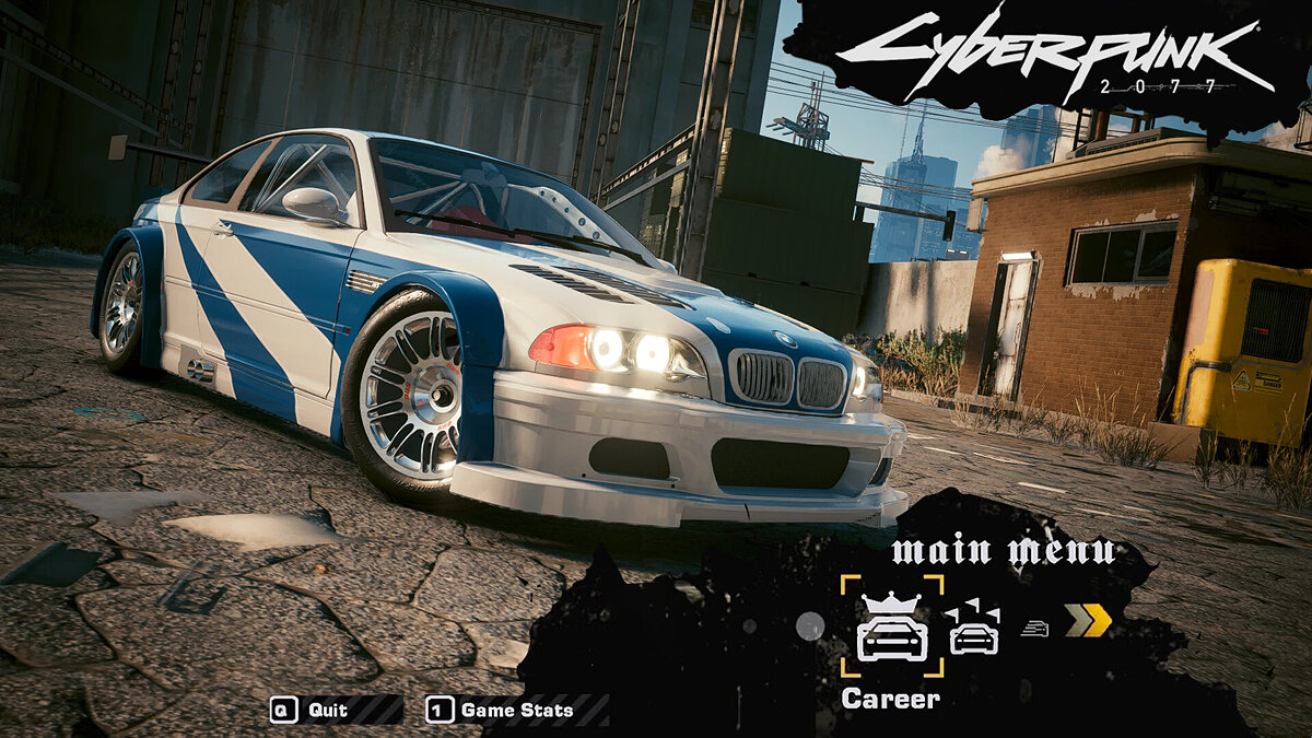 В Cyberpunk 2077 добавили культовую BMW M3 GTR из NFS: Most Wanted.  Выглядит очень круто