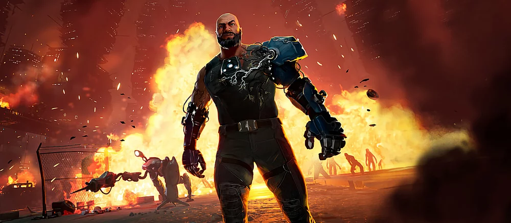 В Steam можно бесплатно сыграть в российский киберпанк-боевик, где главный герой — киборг Василий