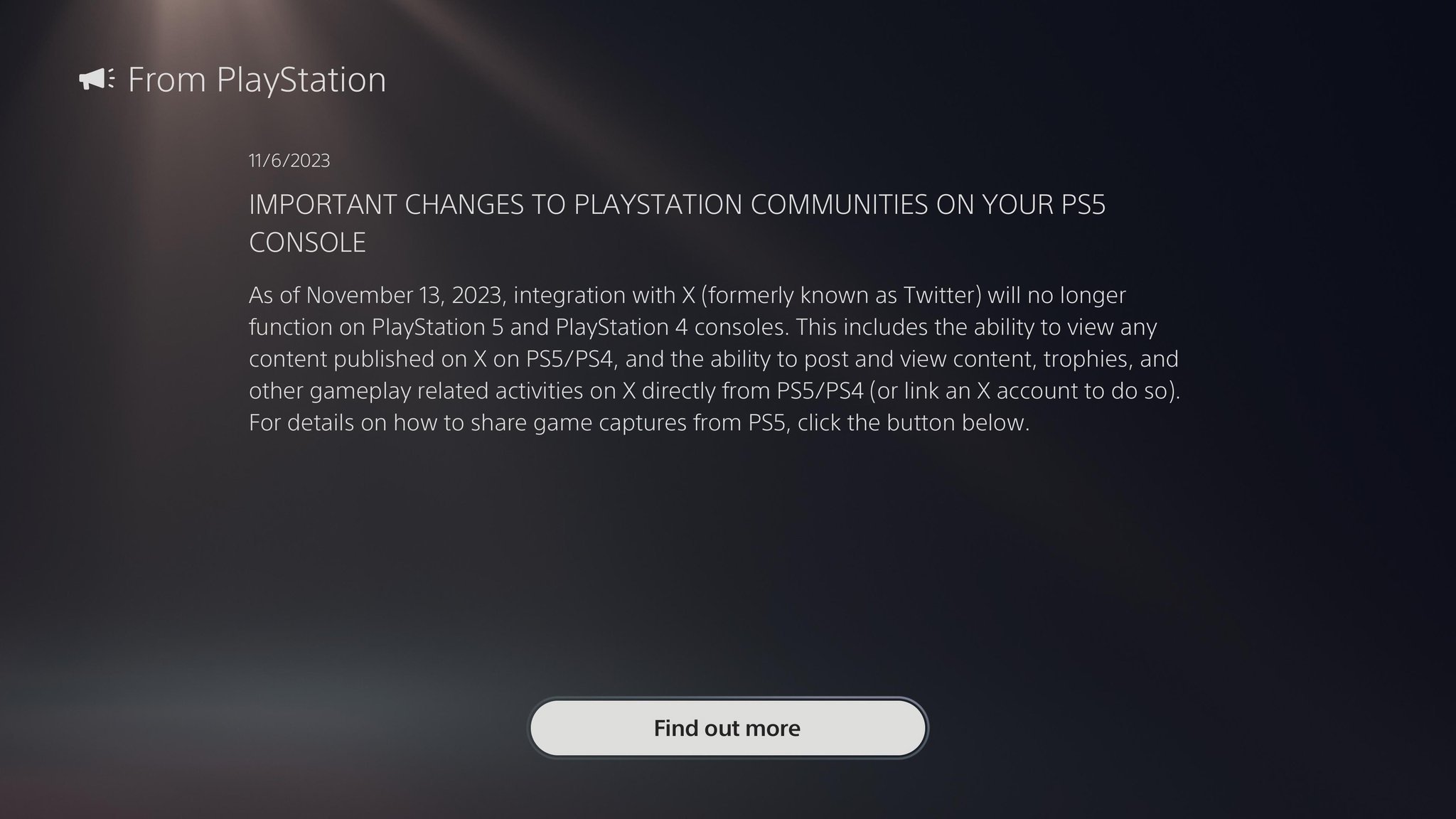 
          Sony сообщила, когда на PS4 и PS5 прекратится поддержка X (Twitter). Эта функция позволяет делиться скриншотами
        