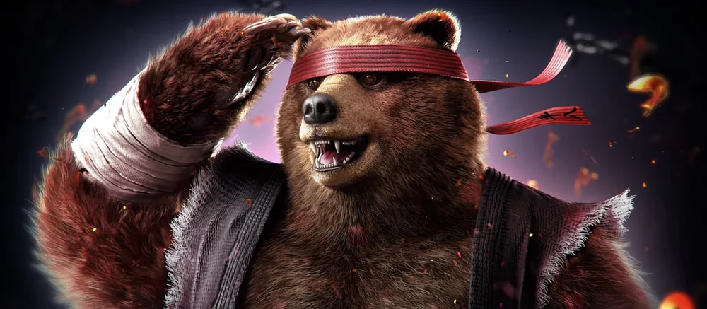 В новом трейлере Tekken 8 показали медведя Куму. Он подрался с Полом и избил Панду