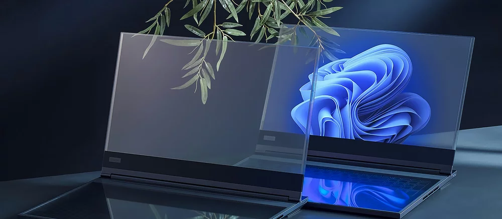 Lenovo показала ноутбук будущего с полностью прозрачным экраном