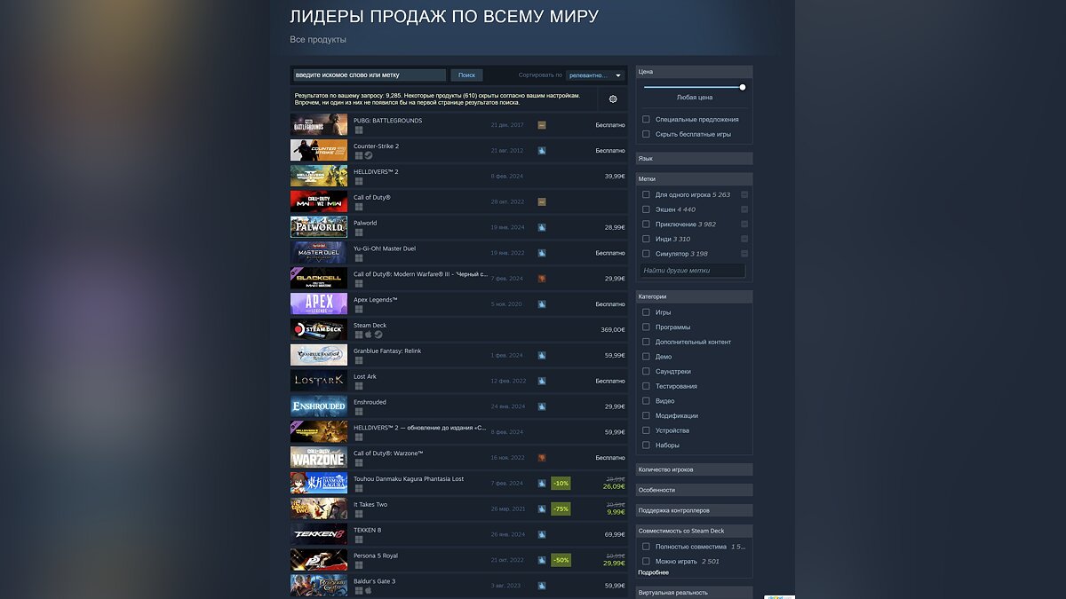 Palworld, подвинься. Новый эксклюзив Sony стал самой популярной платной  игрой в Steam