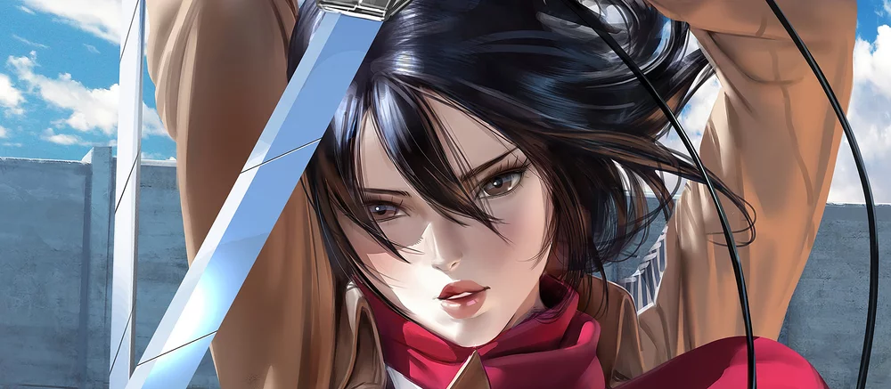 На фото показали горячую фигурку Микасы из «Атаки титанов», с которой пытаются снять одежду