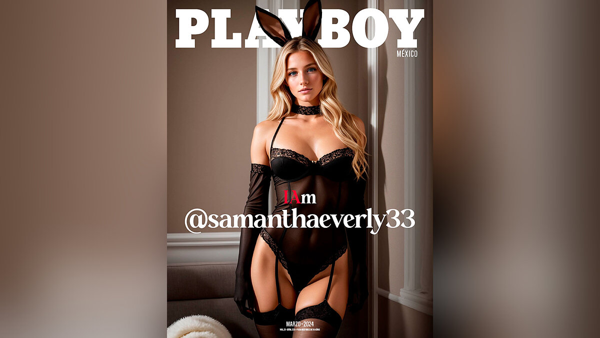 Журнал для взрослых Playboy впервые поместил на обложку ИИ-модель. Вот ее  горячие фото