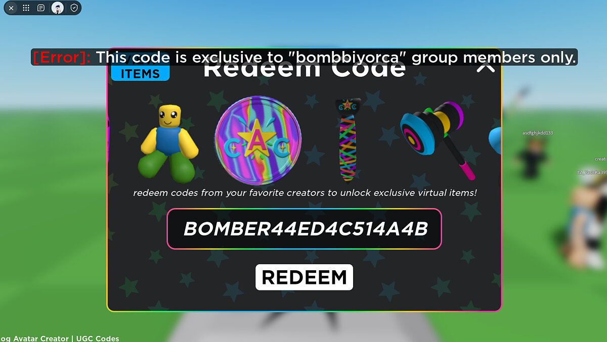 Коды для UGC Limited Codes Roblox (июнь 2024)