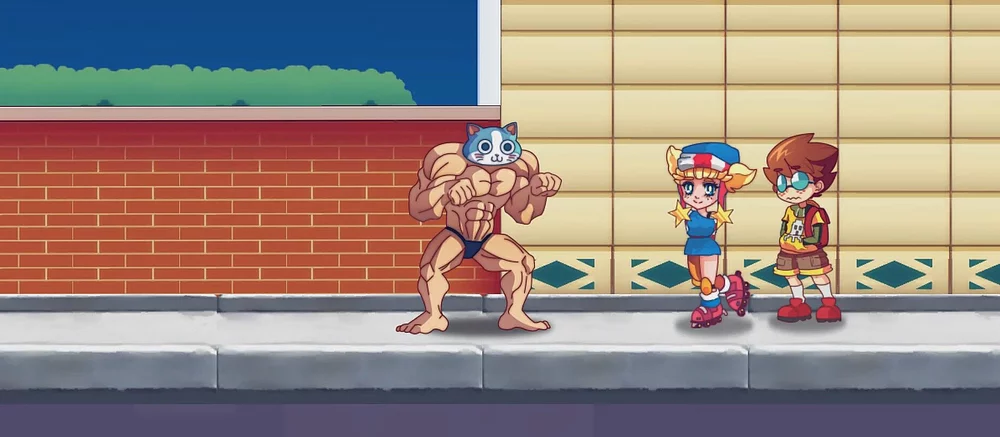 В Steam вышел анимешный экшен про кота-бодибилдера против инопланетян. Рейтинг уже достиг 100%