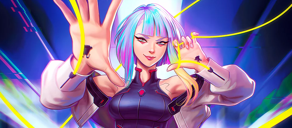 Парень показал, как могла бы выглядеть олдскульная игра по аниме Cyberpunk: Edgerunners с Дэвидом, Люсией и Ребеккой