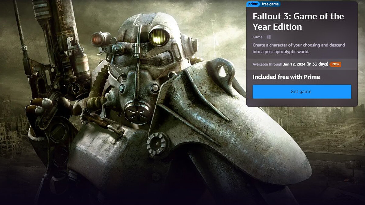 На ПК началась раздача Fallout 3: Game of the Year Edition