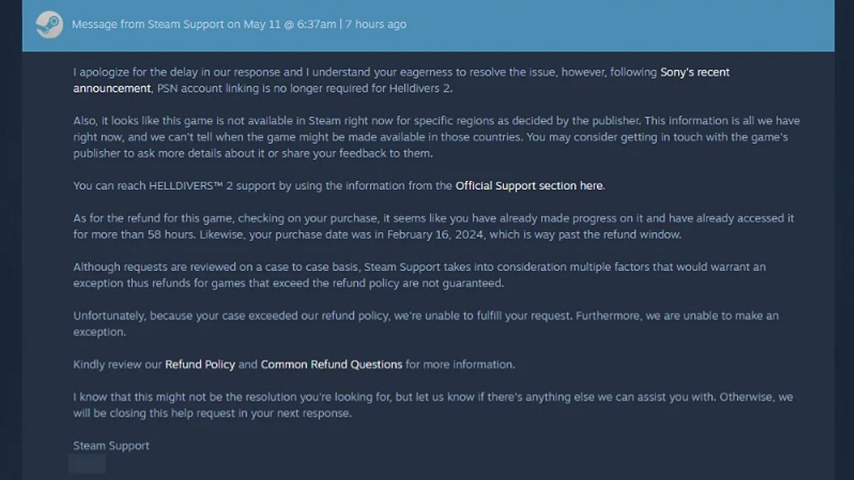 В Steam подтвердили, что Helldivers 2 сняли с продаж в странах без PSN по  решению Sony
