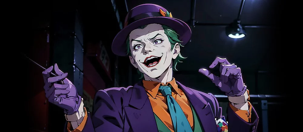 ИИ показал, как бы выглядело японское аниме по «Бэтмену» с Джокером, Пингвином и Женщиной-кошкой