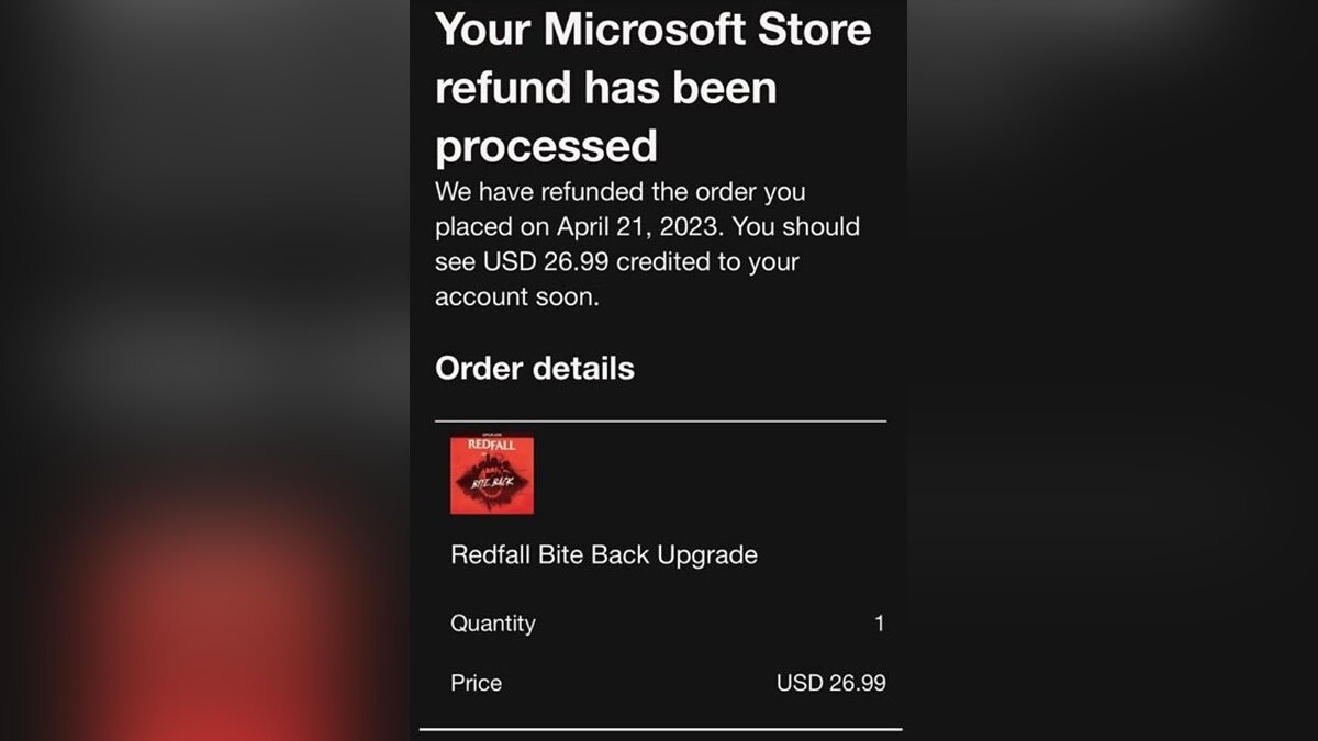 Microsoft начала возврат средств за расширенную версию Redfall