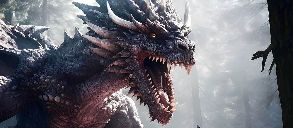 В Skyrim добавили высокополигональных драконов с текстурами 16K. Они стали выглядеть более грозно и напоминают динозавров