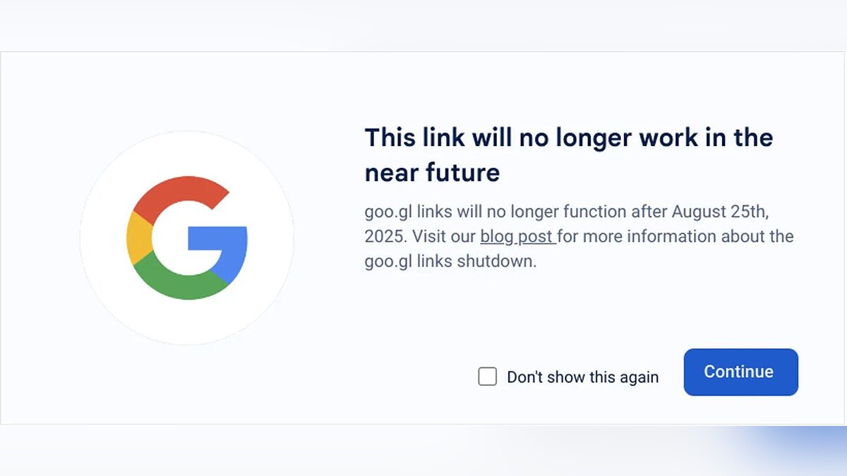 Google прекратит поддержку сервиса по сокращению ссылок в 2025 году