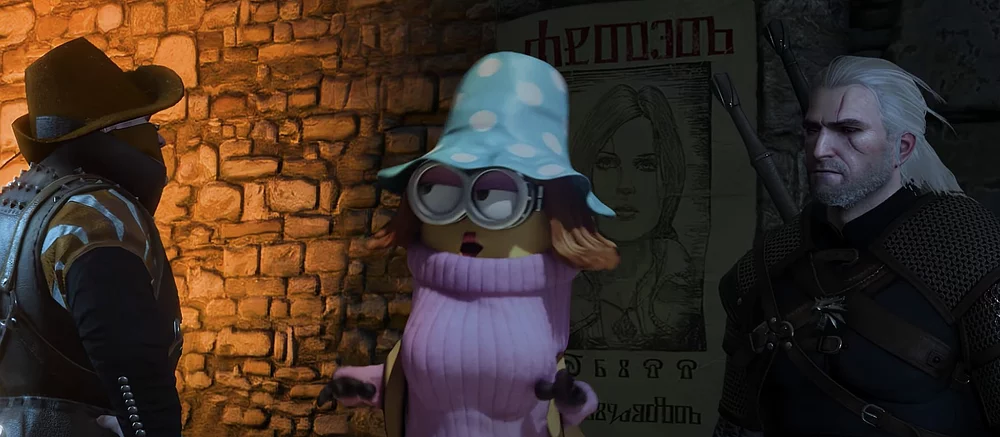  По The Witcher 3 вышло смешное видео, в котором Геральт и миньоны пытаются спасти Цири