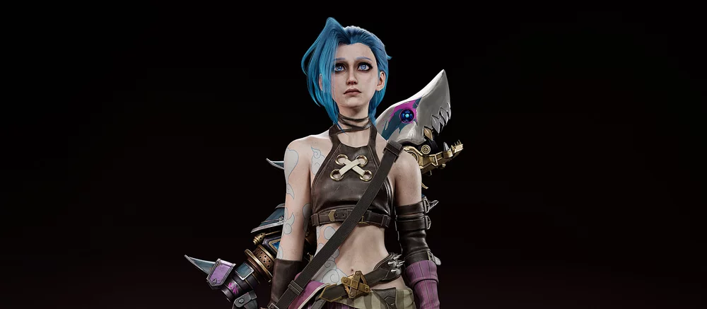 Художница сделала реалистичную модель Джинкс и показала ее со всех сторон